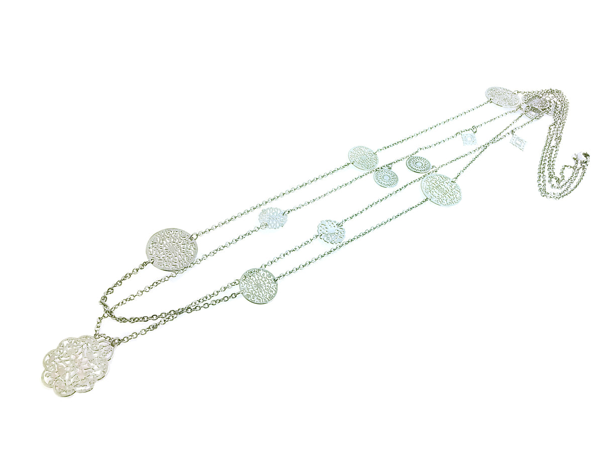 Spinn Multi Necklace- Silver