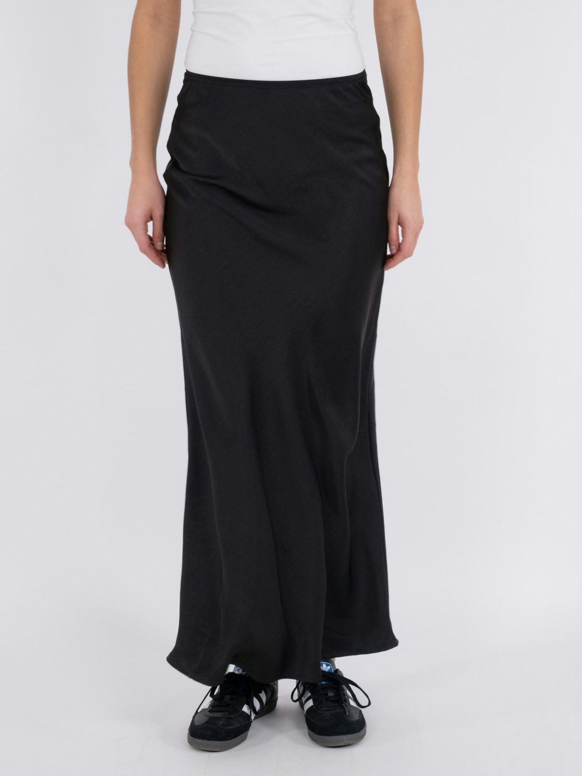 Vicky Sateen Skirt - Black