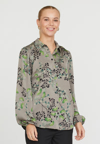 Ebbey Shirt - Grey Flower