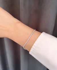 Cloe Tennibracelet - Crystal/Steel