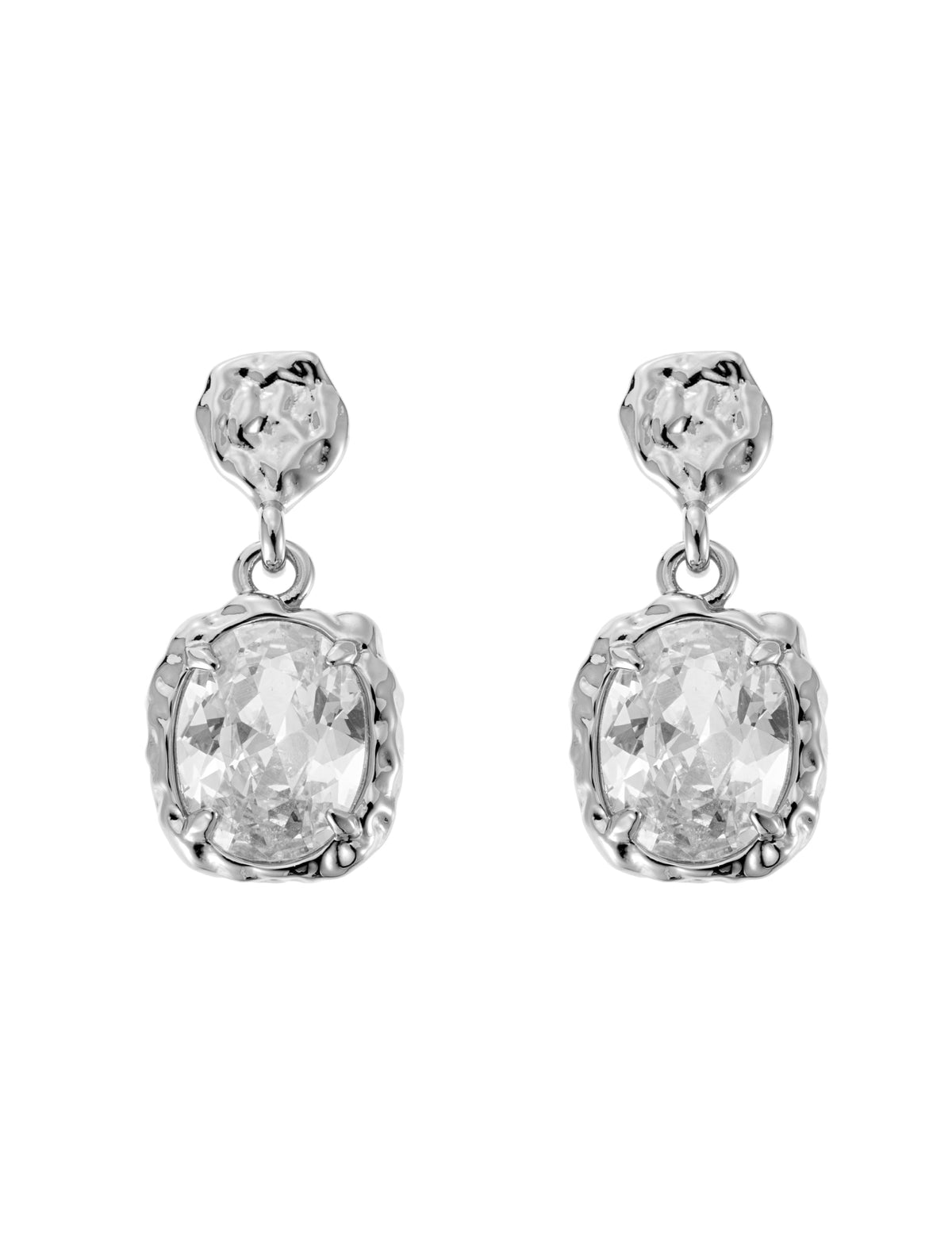 Paris Crystal Earring - Steel