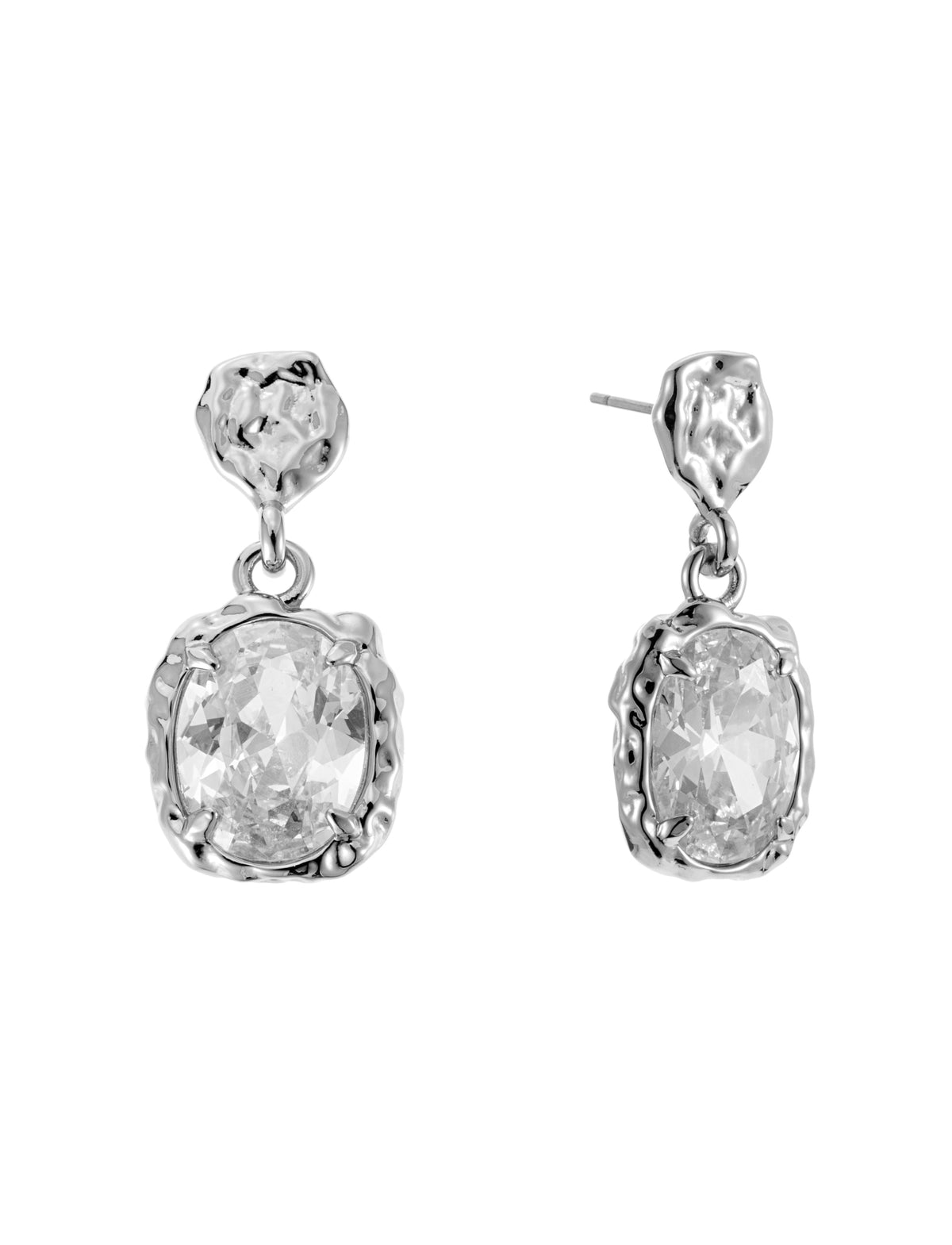 Paris Crystal Earring - Steel