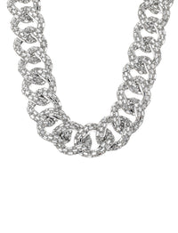 Sparkle Crystal Necklace - Silver