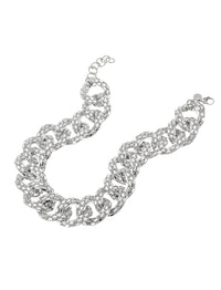 Sparkle Crystal Necklace - Silver