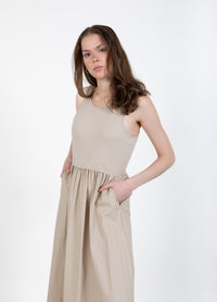 Rylan Mix Dress - Sand