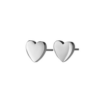 Pure Hearts Studs - Steel