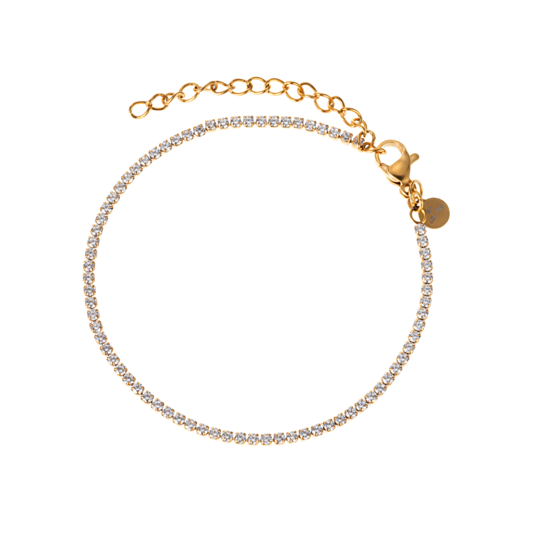 Cloe Tennisbracelet - Crystal/Gold