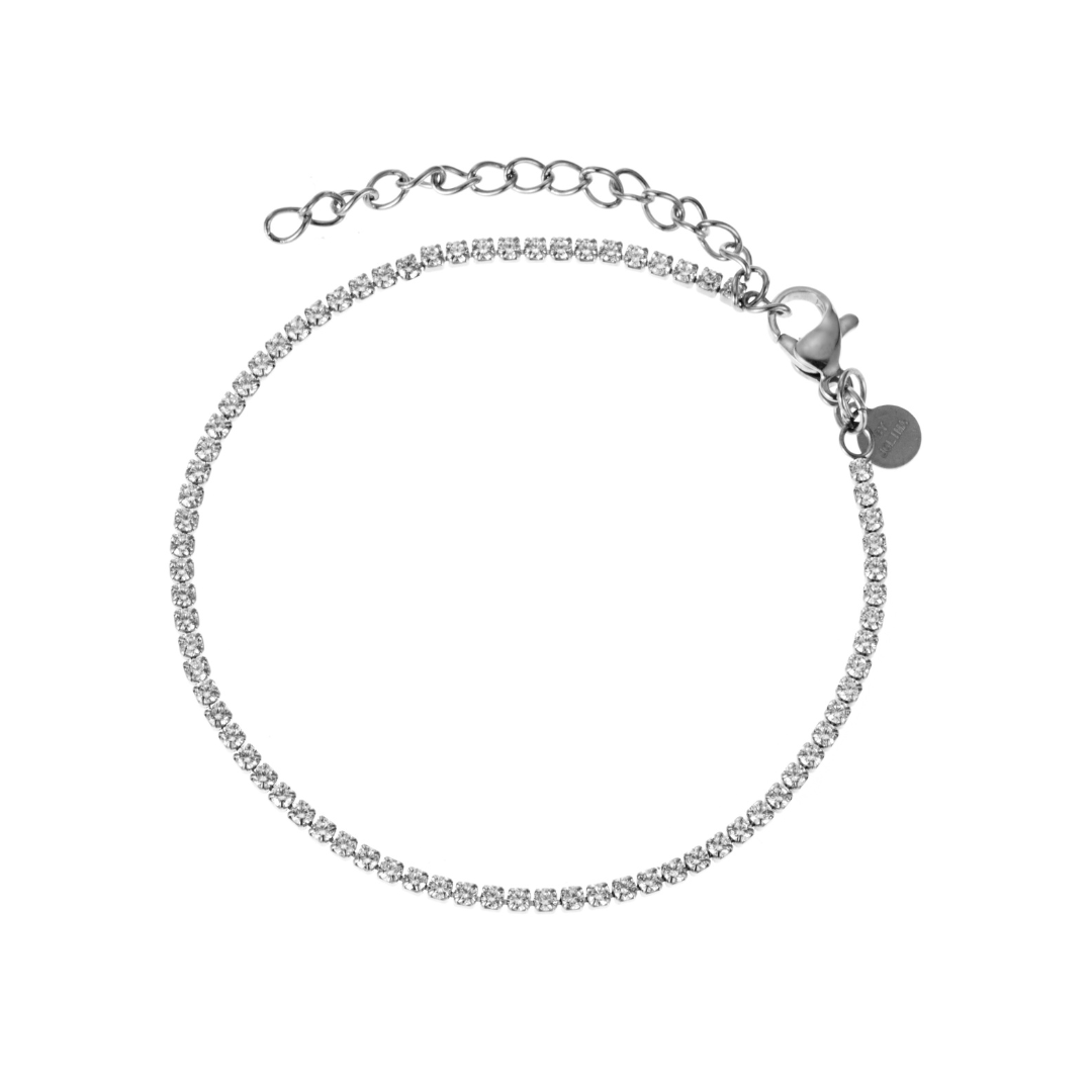 Cloe Tennibracelet - Crystal/Steel