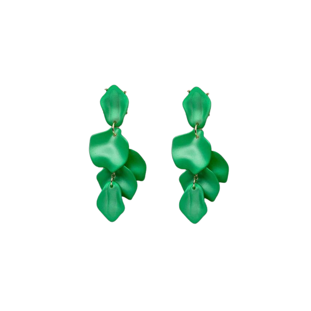 Leaf Earrings - Strong Green