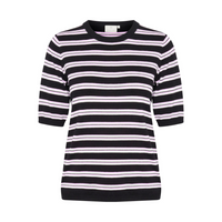 Lizza Striped Knit - Black/Pink