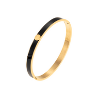 Palermo Bangle - Black/Gold