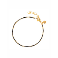 Cloe Tennisbracelet - Black/Gold