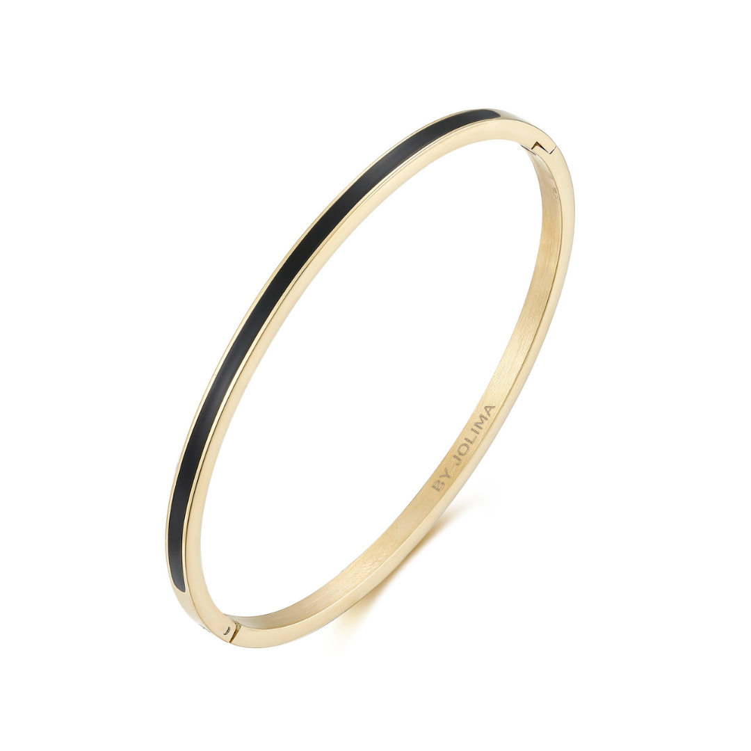 Poppy Bangle - Black/Gold