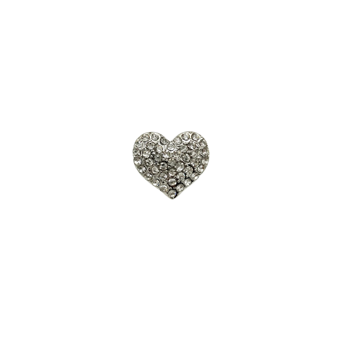 Brosch Heart - Silver/Crystal