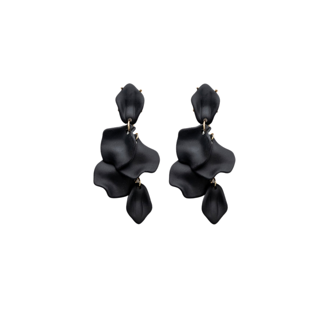 Leaf Earrings - Black Mat CLIPS