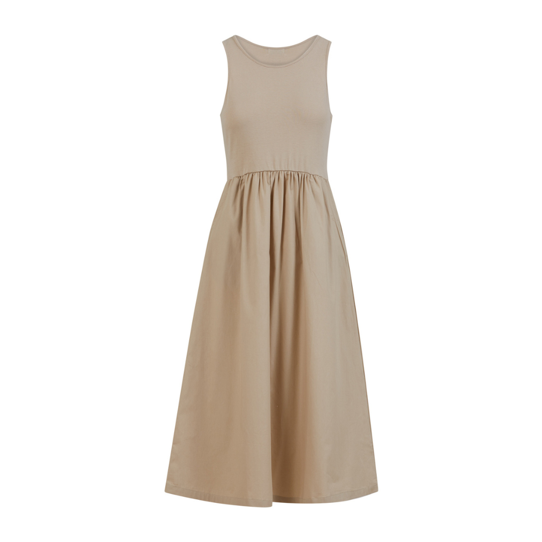 Rylan Mix Dress - Sand