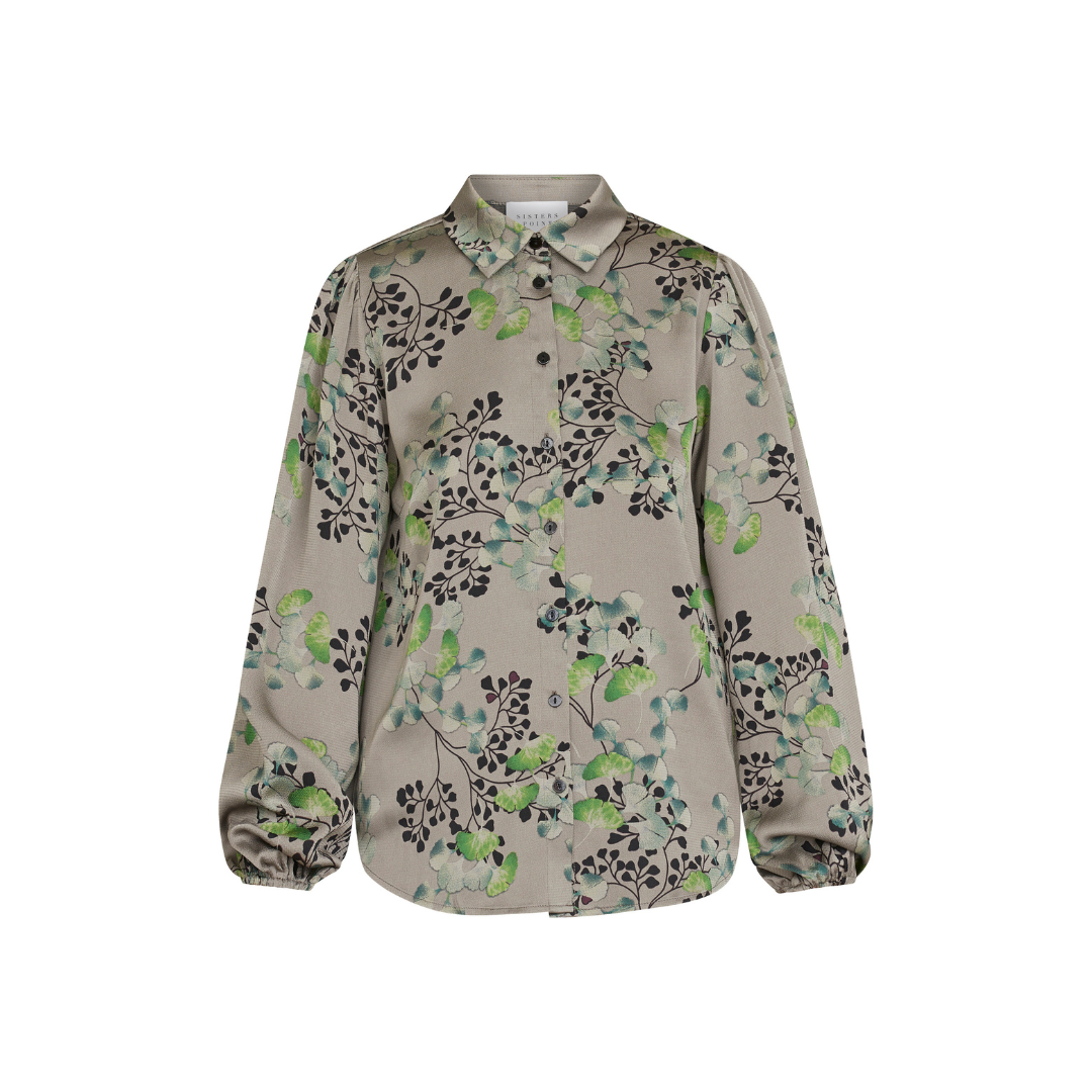 Ebbey Shirt - Grey Flower