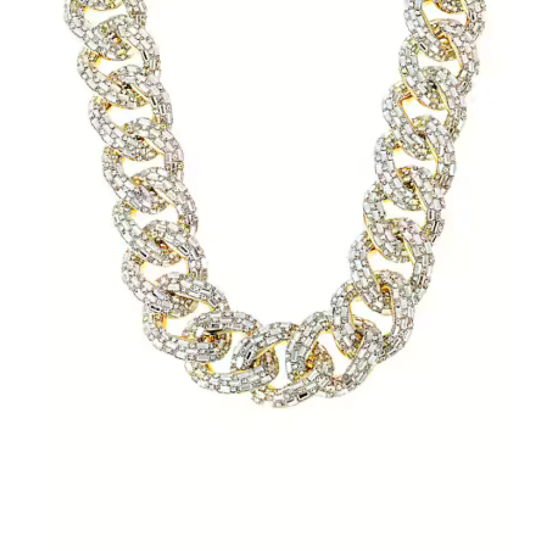 Sparkle Crystal Necklace- Gold