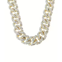 Sparkle Crystal Necklace- Gold