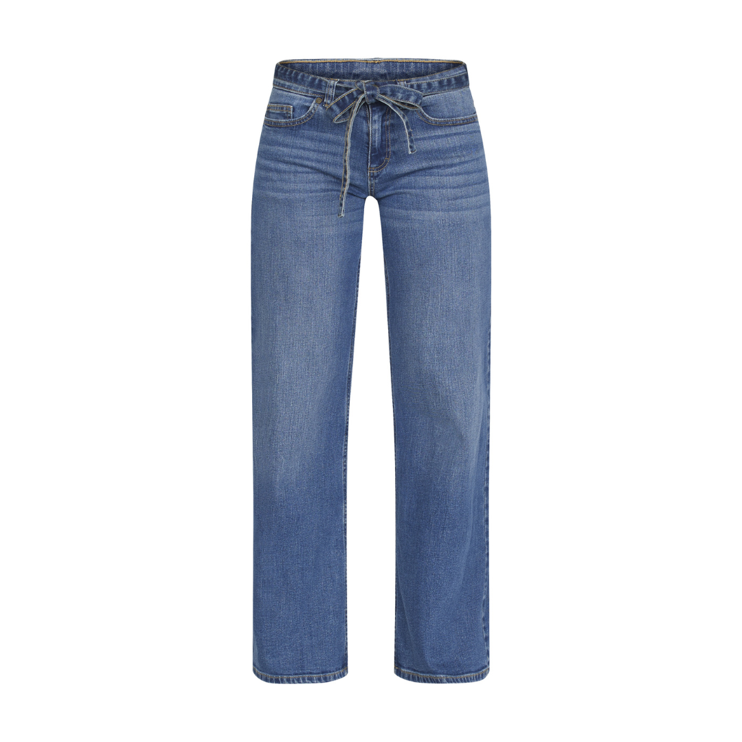 Onea Belt Jeans - Unwashed Blue