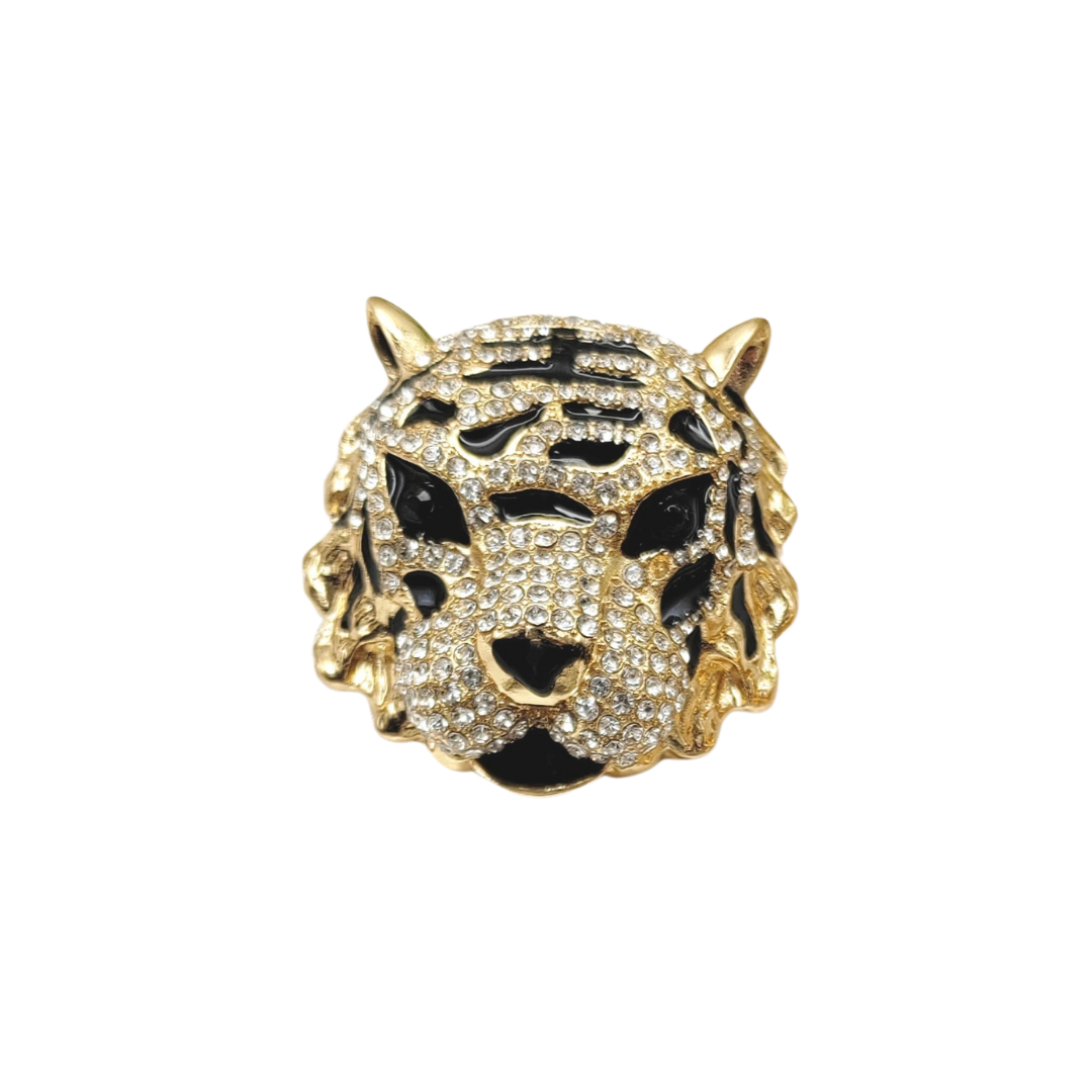 Brosch Tiger - Gold/Black