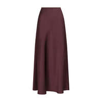 Vicky Sateen Skirt - Burgundy