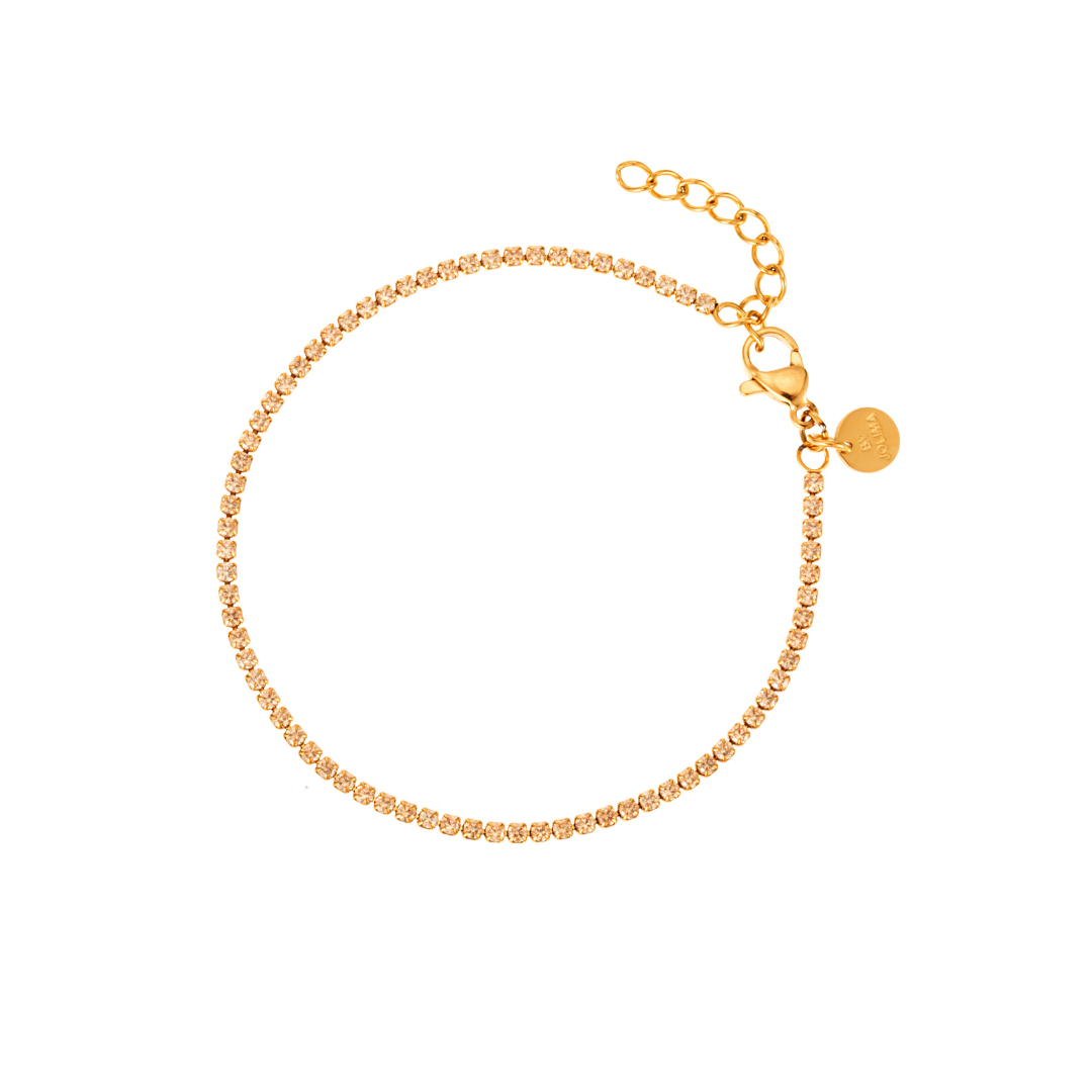 Cloé Tennisbracelet - Champagne