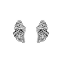 Feather Earring - Steel