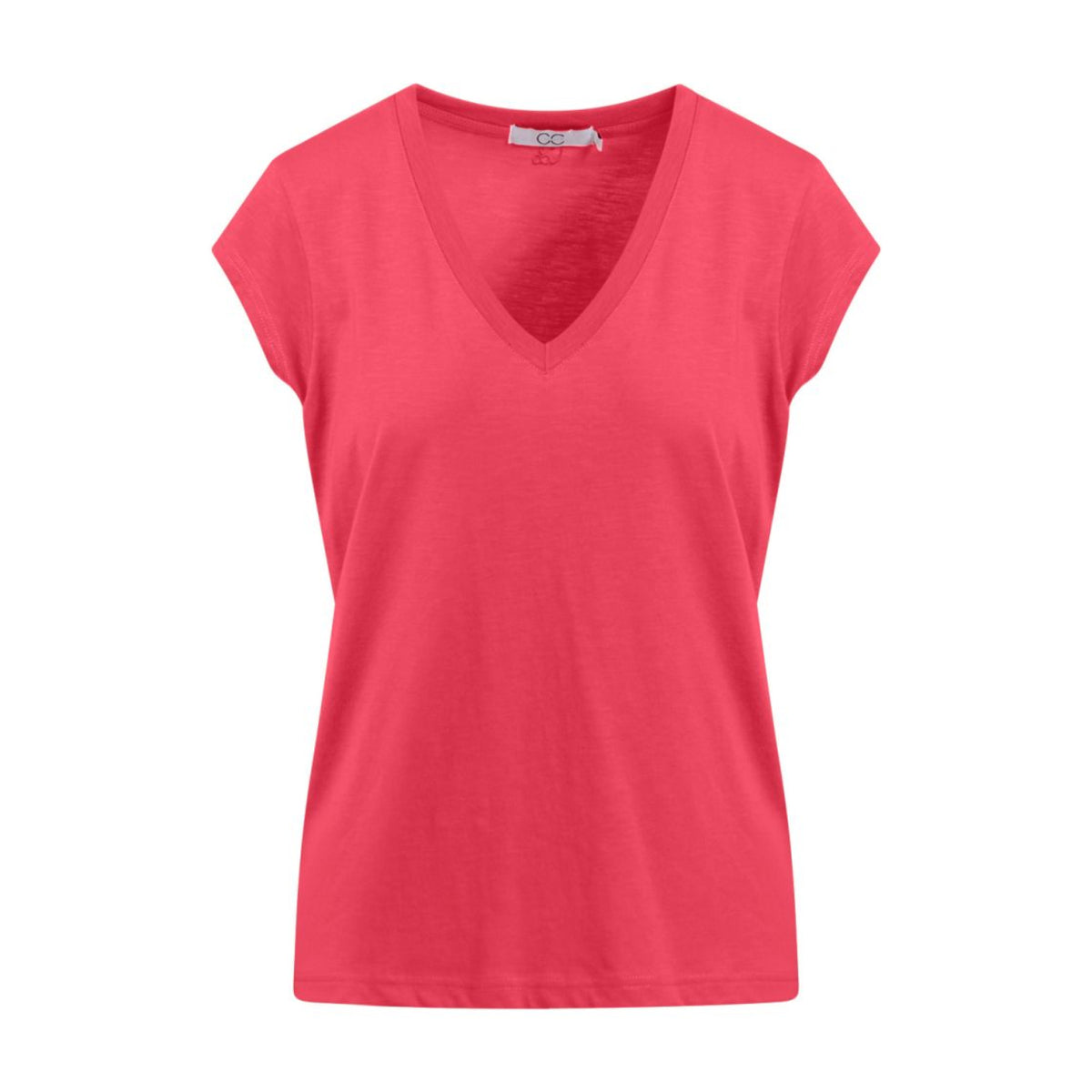 V-Neck T-shirt - Intense Pink