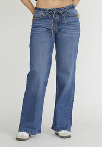 Onea Belt Jeans - Unwashed Blue